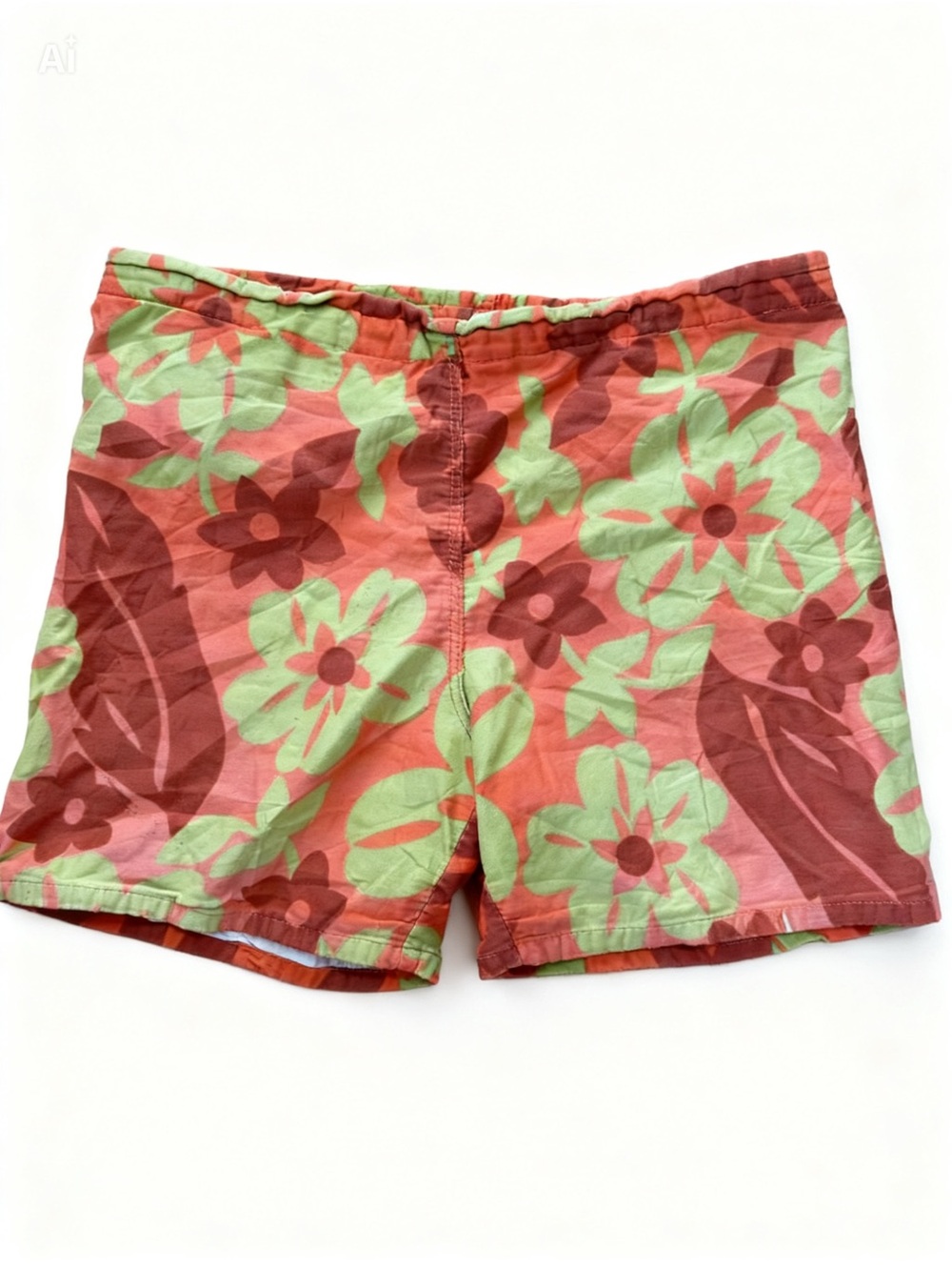 Vintage 1970s men’s Hawaiian print board shorts